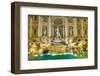 Neptune Statue of the Trevi Fountain in Rome Italy-David Ionut-Framed Photographic Print