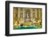 Neptune Statue of the Trevi Fountain in Rome Italy-David Ionut-Framed Photographic Print