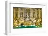 Neptune Statue of the Trevi Fountain in Rome Italy-David Ionut-Framed Photographic Print