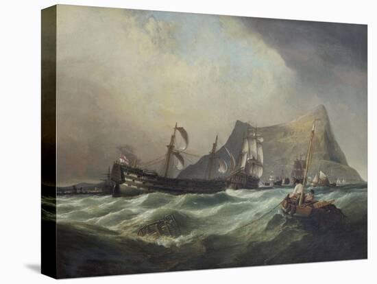 Neptune, Towing the Victory Into Gibraltar Harbour After the Battle of Trafalgar-Clarkson Stanfield-Stretched Canvas