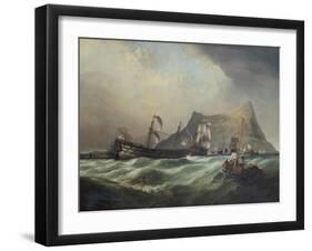 Neptune, Towing the Victory Into Gibraltar Harbour After the Battle of Trafalgar-Clarkson Stanfield-Framed Giclee Print