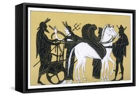 Neptune with His Chariot and Winged Horses-Decharme-Framed Stretched Canvas