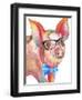 Nerdy Pig-Elizabeth Medley-Framed Art Print