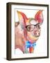 Nerdy Pig-Elizabeth Medley-Framed Art Print