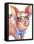 Nerdy Pig-Elizabeth Medley-Framed Stretched Canvas