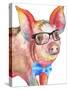 Nerdy Pig-Elizabeth Medley-Stretched Canvas