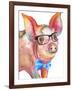 Nerdy Pig-Elizabeth Medley-Framed Art Print