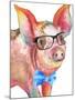 Nerdy Pig-Elizabeth Medley-Mounted Art Print
