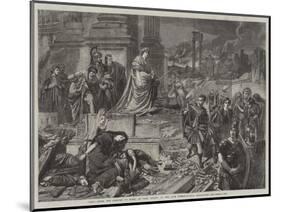 Nero after the Burning of Rome, in the Late International Exhibition-Karl Theodor von Piloty-Mounted Giclee Print