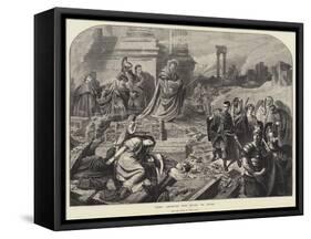 Nero Amongst the Ruins of Rome-Karl Theodor von Piloty-Framed Stretched Canvas