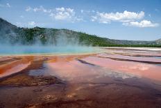 Grand Prismatic Spring-nero-Framed Stretched Canvas