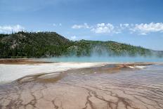 Grand Prismatic Spring-nero-Framed Stretched Canvas