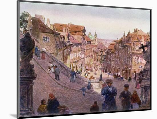 Nerudova Ulice, Prague, 1909-Heinrich Tomec-Mounted Giclee Print