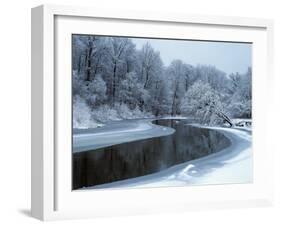 Nerussa River Beginning to Freeze, Bryansky Les Zapovednik, Russia-Igor Shpilenok-Framed Photographic Print