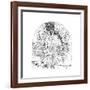 Nerve Cells, 1894-Santiago Ramon y Cajal-Framed Giclee Print