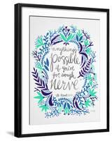 Nerve - Silver and Navy-Cat Coquillette-Framed Giclee Print