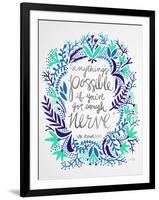 Nerve - Silver and Navy-Cat Coquillette-Framed Giclee Print