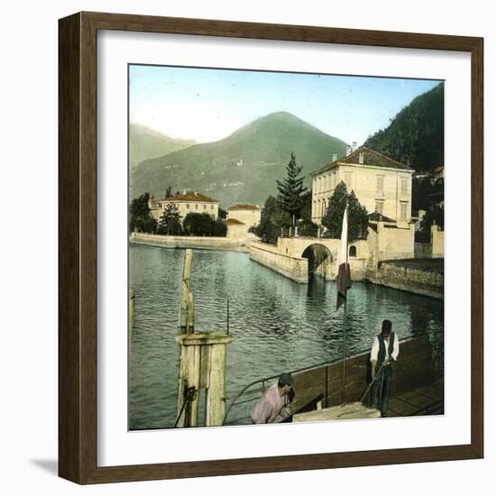 Nesso (Italy), the Jetty-Leon, Levy et Fils-Framed Photographic Print