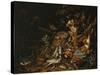 Nest of Redstarts with White Head, Undated-Abraham Mignon-Stretched Canvas