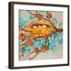 Nest With Buds-null-Framed Art Print