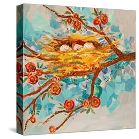Nest With Buds-null-Stretched Canvas