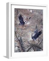 Nesting Time - Great Blue Herons-Jeff Tift-Framed Giclee Print