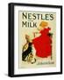Nestle Advertising: “” Nestle's Swiss Milk””. A Girl is Drinking a Bowl of Milk in Front of Envious-Theophile Alexandre Steinlen-Framed Giclee Print