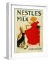 Nestle Advertising: “” Nestle's Swiss Milk””. A Girl is Drinking a Bowl of Milk in Front of Envious-Theophile Alexandre Steinlen-Framed Giclee Print