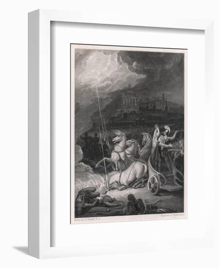 Nestor and Tydides with Their Chariot and Horses and Some Thunderbolts-R. Westall-Framed Art Print