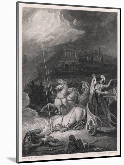 Nestor and Tydides with Their Chariot and Horses and Some Thunderbolts-R. Westall-Mounted Art Print