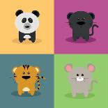 Cute Cartoon Animals-Nestor David Ramos Diaz-Stretched Canvas