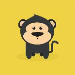 Cute Cartoon Monkey-Nestor David Ramos Diaz-Art Print