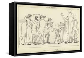 Nestor's Sacrifice-John Flaxman-Framed Stretched Canvas