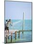 Net Fishing, Caye Caulker, Belize-Russell Young-Mounted Photographic Print