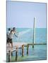 Net Fishing, Caye Caulker, Belize-Russell Young-Mounted Photographic Print