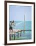 Net Fishing, Caye Caulker, Belize-Russell Young-Framed Photographic Print