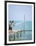 Net Fishing, Caye Caulker, Belize-Russell Young-Framed Photographic Print