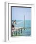 Net Fishing, Caye Caulker, Belize-Russell Young-Framed Photographic Print