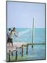 Net Fishing, Caye Caulker, Belize-Russell Young-Mounted Photographic Print