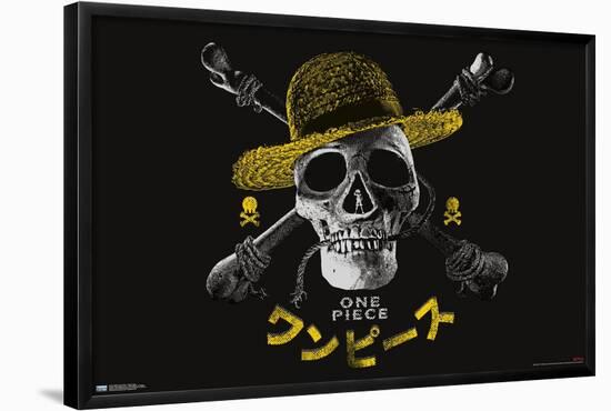 Netflix One Piece - Skull Logo-Trends International-Framed Poster