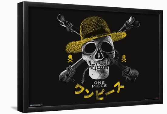 Netflix One Piece - Skull Logo-Trends International-Framed Poster