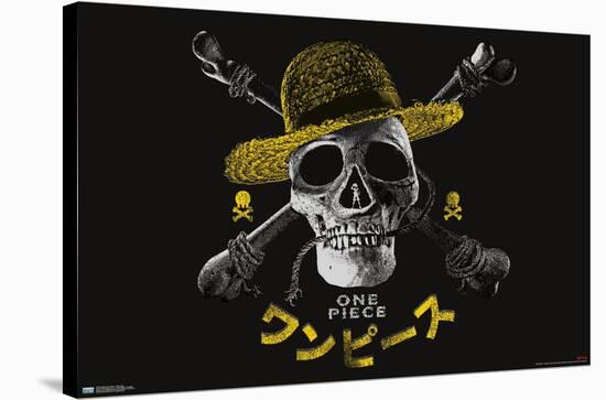 Netflix One Piece - Skull Logo-Trends International-Stretched Canvas