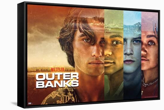 Netflix Outer Banks - Faces-Trends International-Framed Stretched Canvas