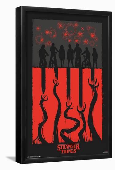 Netflix Stranger Things: Season 3 - 4Th Illustration-Trends International-Framed Poster