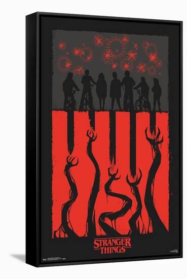 Netflix Stranger Things: Season 3 - 4Th Illustration-Trends International-Framed Stretched Canvas