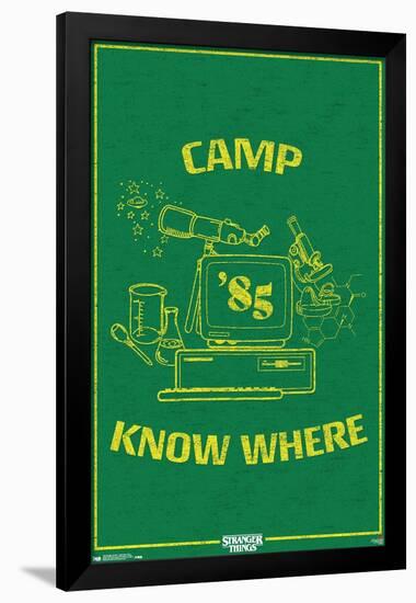 Netflix Stranger Things: Season 3 - Camp Know Where-null-Framed Standard Poster