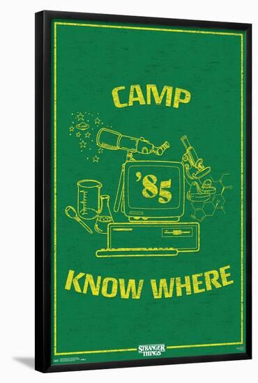 Netflix Stranger Things: Season 3 - Camp Know Where-Trends International-Framed Poster