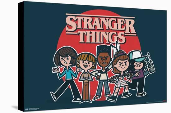 Netflix Stranger Things: Season 4 - Animated Group-Trends International-Stretched Canvas