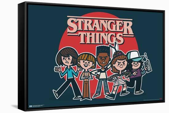 Netflix Stranger Things: Season 4 - Animated Group-Trends International-Framed Stretched Canvas