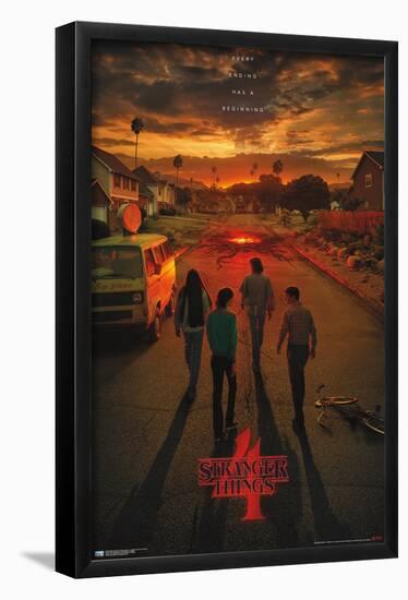 Netflix Stranger Things: Season 4 - California Teaser One Sheet-Trends International-Framed Poster